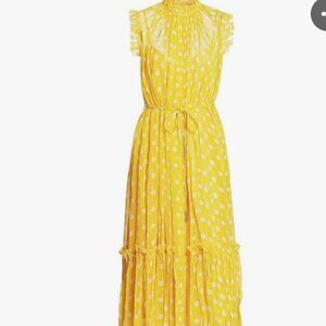NWT Zimmermann Brightside Polka Dot Silk Chiffon Midi Dress . Size 3.